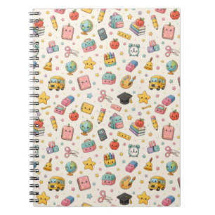 Cuaderno espiral Kawaii de vuelta a la escuela