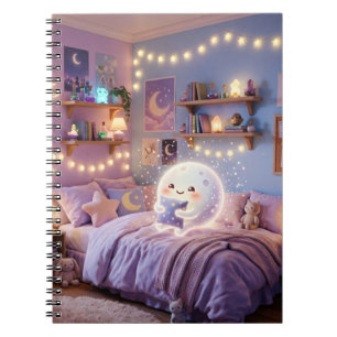 Cuaderno espiral Kawaii Sueños a la Luz de la Luna