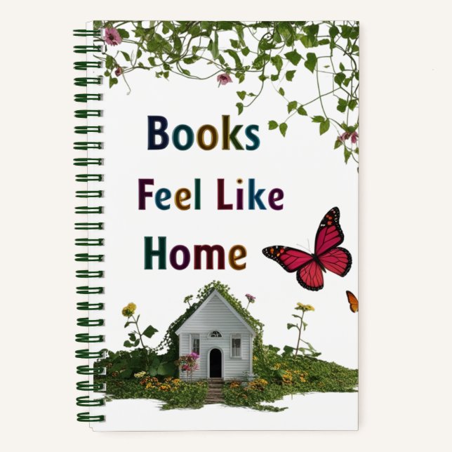 Cuaderno espiral 'Los libros se sienten como en ca (Anverso)