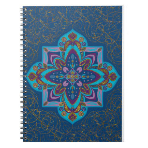 Cuaderno espiral Mandala azul