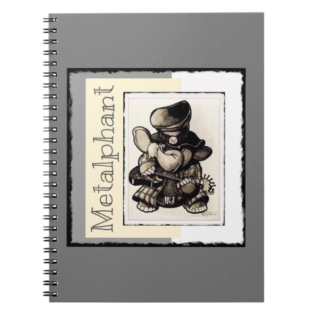 Cuaderno espiral metalizado de Metalphant - (Frente)
