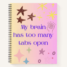 Cuaderno espiral Mi cerebro tiene demasiadas pesta