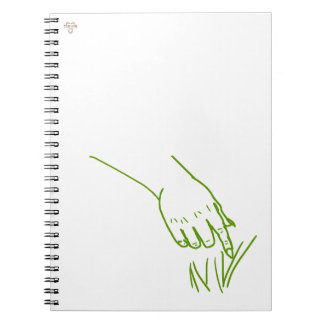 Cuaderno espiral minimalista con delicado arte lin
