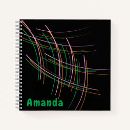 Cuaderno espiral moderno personalizable (21,59 x 2