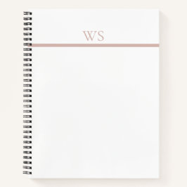 Cuaderno Espiral Monograma Barra Rosa Rubor Person