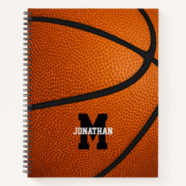 Cuaderno Espiral monogramada de baloncesto