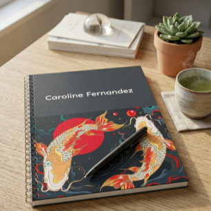 Cuaderno Espiral negra elegante minimalista simple y con es