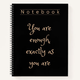 Cuaderno espiral negro y dorado elegante