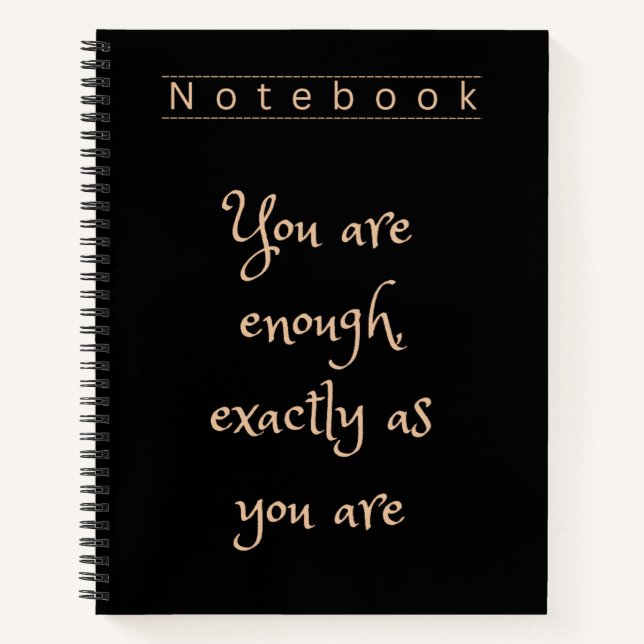 Cuaderno espiral negro y dorado elegante (Anverso)
