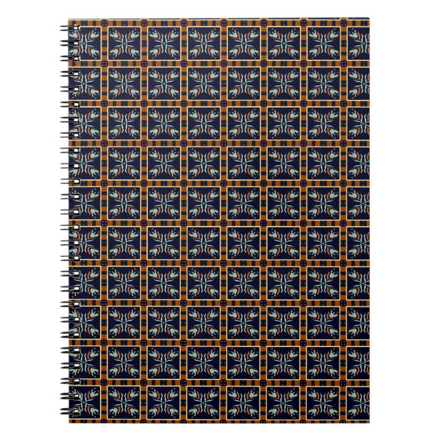 Cuaderno espiral ornamental retro (Frente)