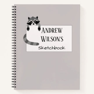Cuaderno espiral para amantes de animales mapache
