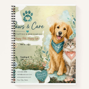 Cuaderno Espiral para Cuidador de Gatos y Perros