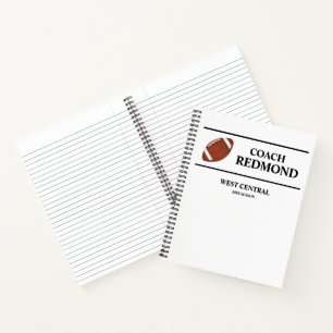 Cuaderno espiral para entrenador de fútbol (o cual