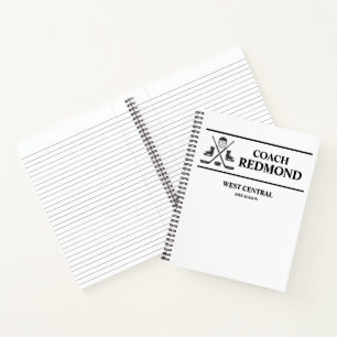 Cuaderno espiral para entrenador de hockey