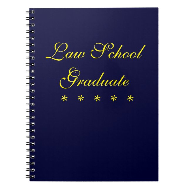 Cuaderno espiral para graduados de facultad de der (Frente)