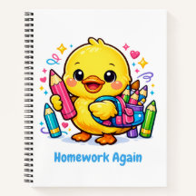 Cuaderno espiral para niños lindos de vuelta a la 