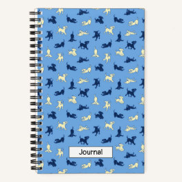 Cuaderno espiral pequeño azul personalizado con ca