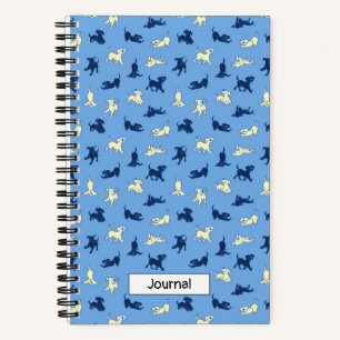 Cuaderno espiral pequeño azul personalizado con ca