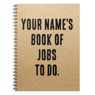 Cuaderno Espiral personalizada de bloc de notas con nombre