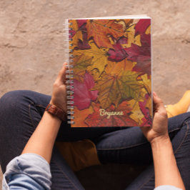 Cuaderno Espiral personalizada de hojas de otoño