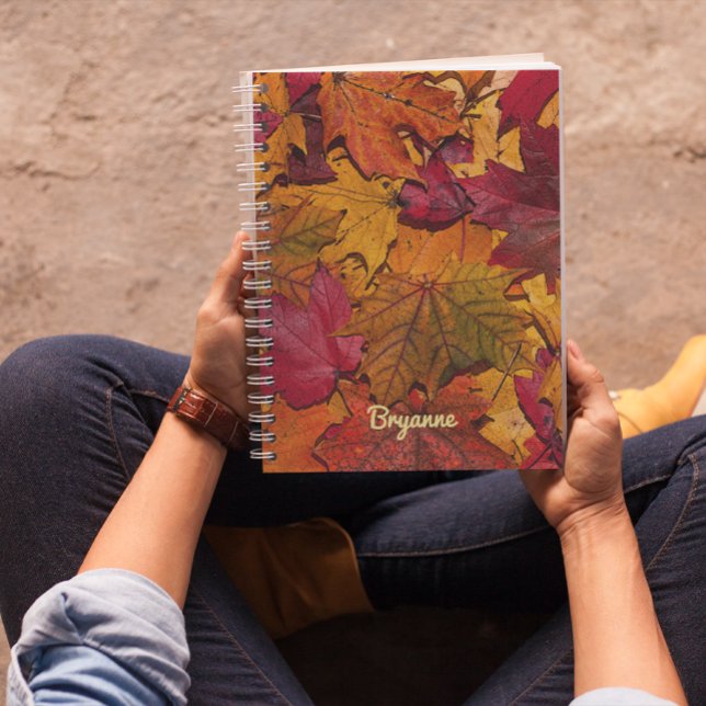 Cuaderno Espiral personalizada de hojas de otoño (Subido por el creador)