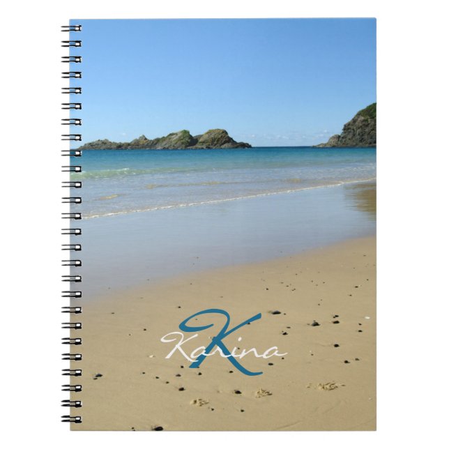 Cuaderno Espiral personalizada de Ocean Beach (Frente)