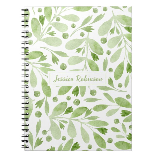 Cuaderno Espiral personalizada de verdor de verano (Frente)