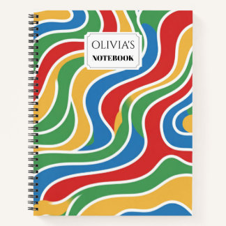 Cuaderno espiral personalizado con espiral retro p