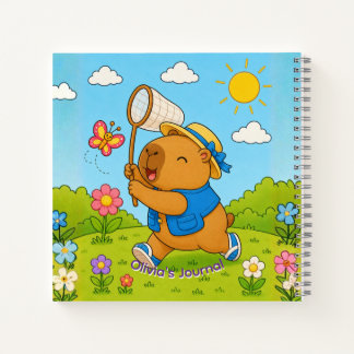 Cuaderno espiral personalizado con nombre de capib