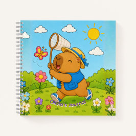 Cuaderno espiral personalizado con nombre de capib