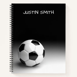 Cuaderno espiral personalizado de balón de fútbol