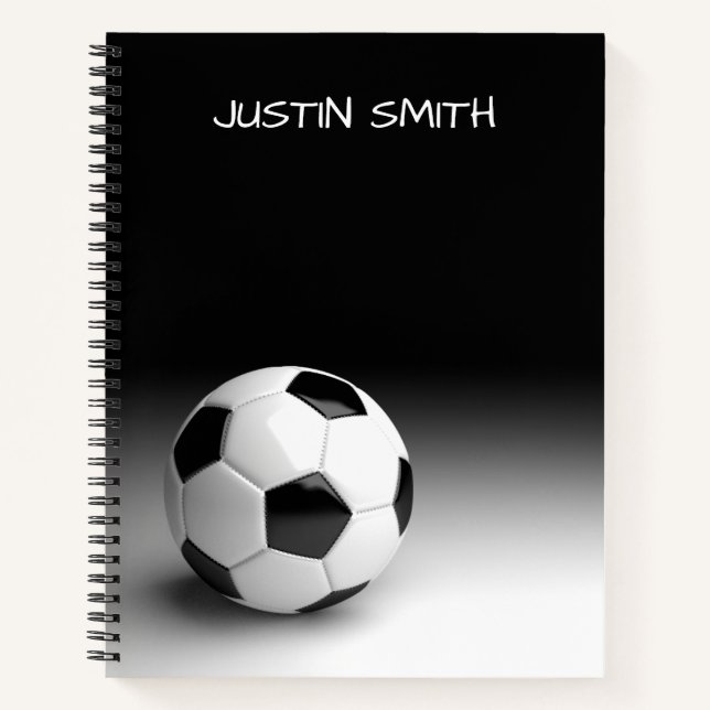Cuaderno espiral personalizado de balón de fútbol (Anverso)