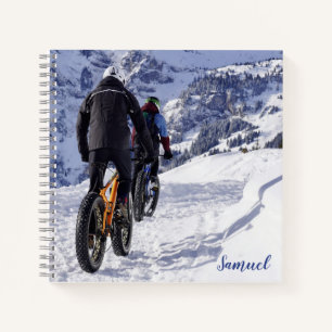 Cuaderno espiral personalizado de bicicleta de mon