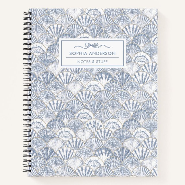 Cuaderno Espiral Personalizado de Concha Moderna y (Anverso)