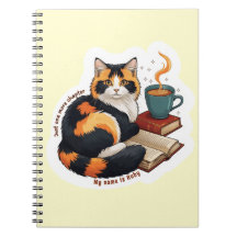 Cuaderno espiral personalizado de gato atigrado ac