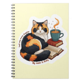 Cuaderno espiral personalizado de gato atigrado ac