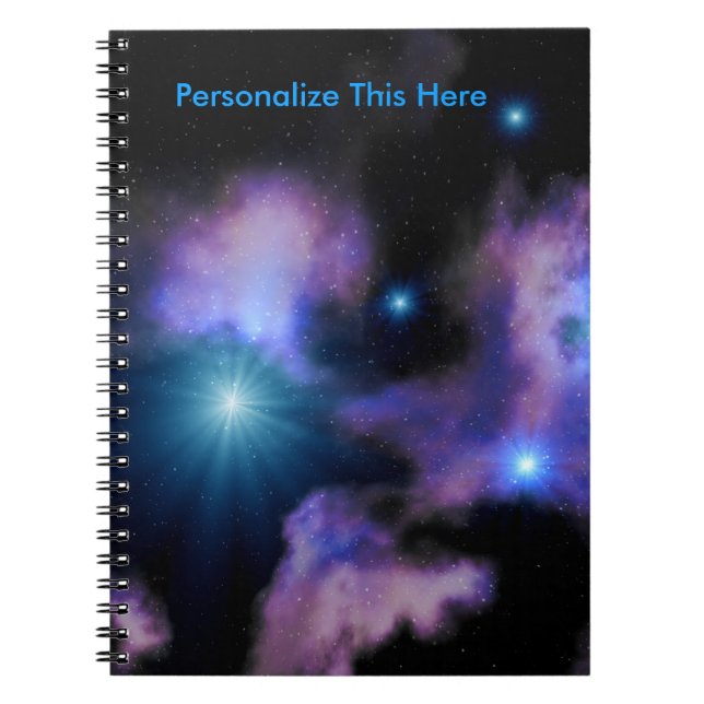 Cuaderno espiral personalizado de las nebulosas de (Frente)
