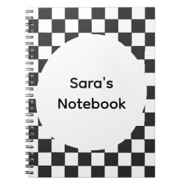 Cuaderno espiral personalizado de tablero de ajedr