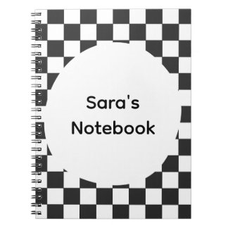 Cuaderno espiral personalizado de tablero de ajedr