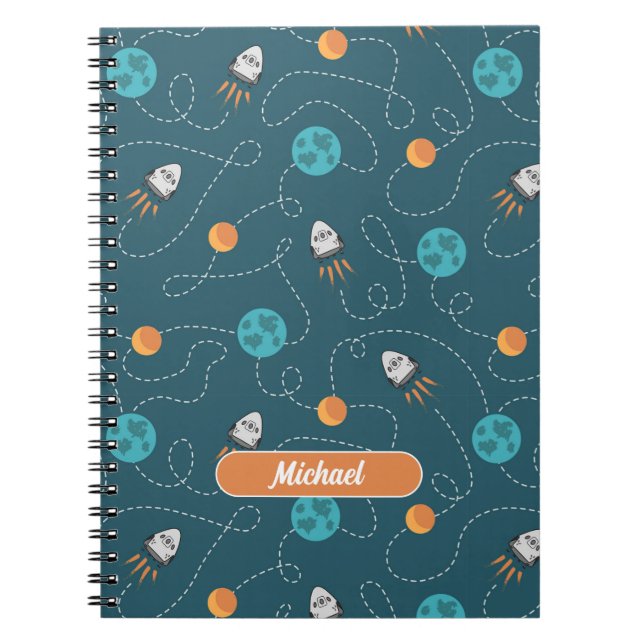 Cuaderno espiral personalizado Explorador Espacial (Frente)