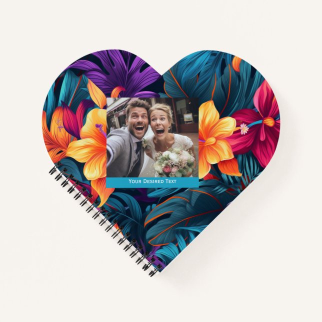 Cuaderno Espiral Personalizado Floral Colorido Lin (Anverso)