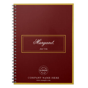 Cuaderno espiral personalizado granate con nombre