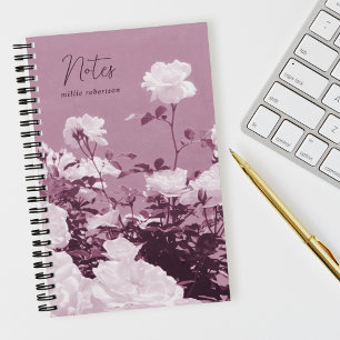 Cuaderno espiral personalizado Jardín floral de ro