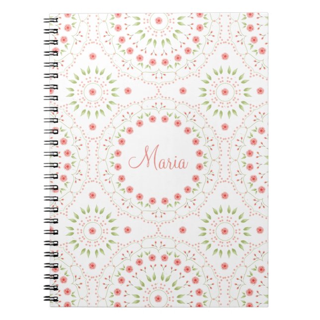 Cuaderno Espiral Personalizado Mandala Floral de M (Frente)