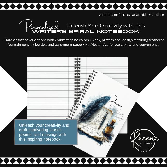 Cuaderno espiral personalizado para escritores (Subido por el creador)