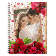 Cuaderno espiral personalizado romántico
