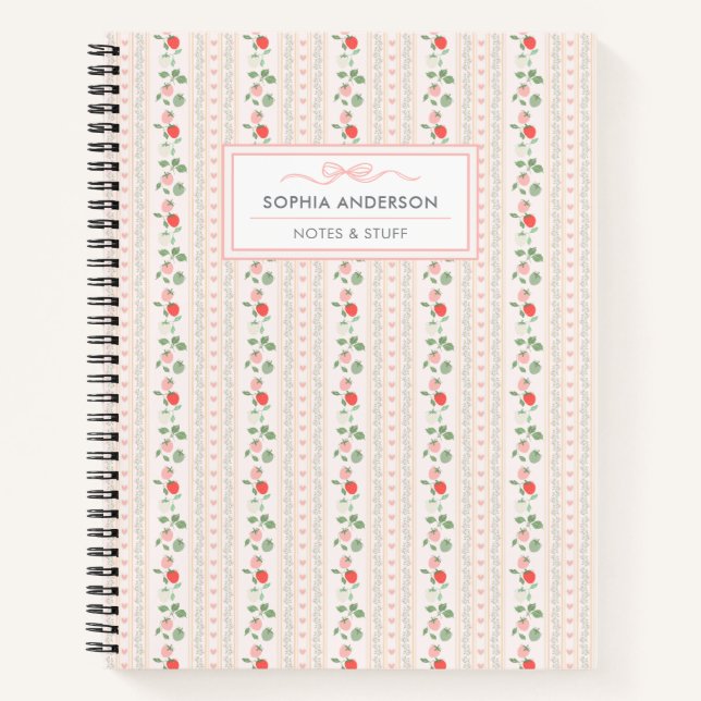 Cuaderno espiral personalizado shabby chic de fres (Anverso)