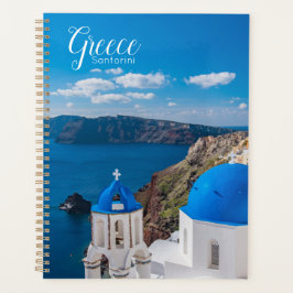 Cuaderno espiral planificador escénico de Santorin
