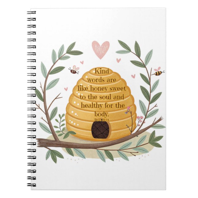 Cuaderno espiral Proverbios 16:24 (Frente)