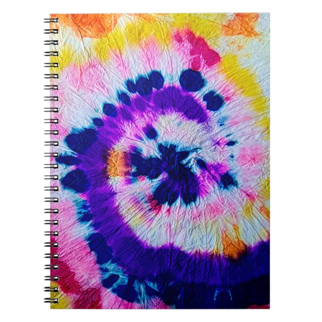 Cuaderno Espiral psicodélica. Tejido multicolor. Hip (Frente)